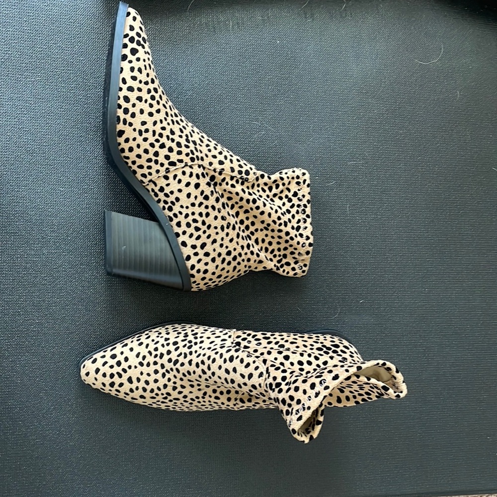 Tan and Black Booties